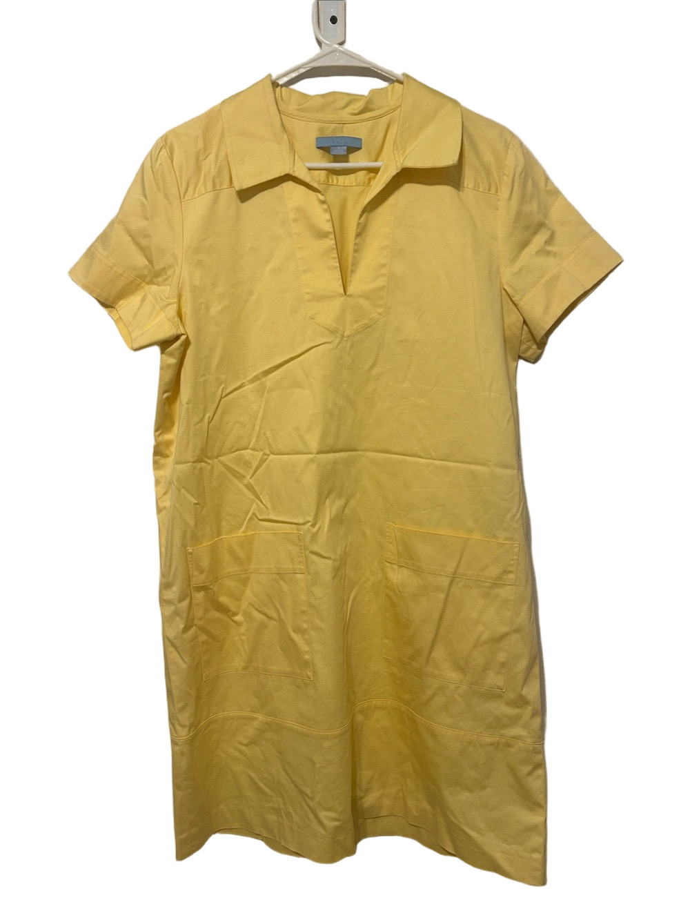 🧸BAIA Yellow Collared Short-Sleeve Shift Dress size 14 GUC